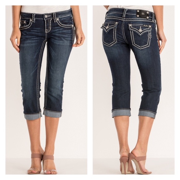Miss Me Pants - Miss Me NWT Signature Cuffed Capri